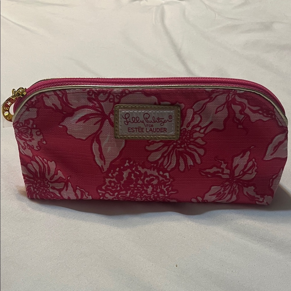 Lilly Pulitzer Pink Floral Cosmetic Bag